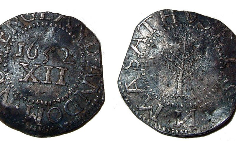 Fenyőfa shilling – egy igazi különlegesség ( New England, 1652 )
