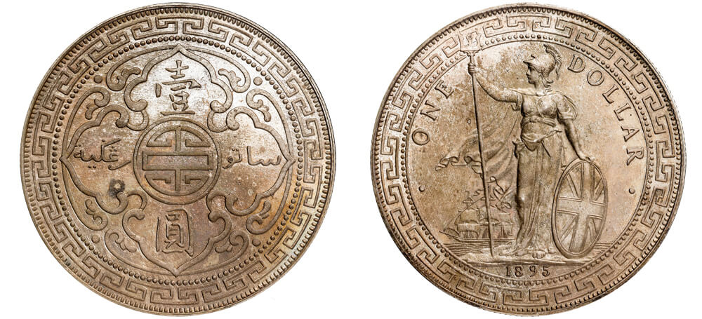 Kereskedelmi dollár, Nagy-Britannia ( 1895 – 1935 )