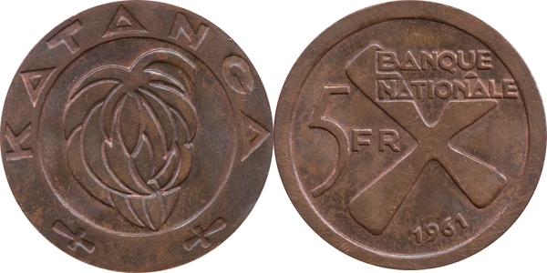 Egy elfeledett afrikai állam ( Katanga ) különleges érméi