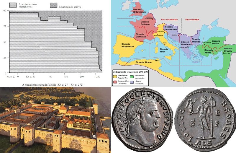 Kr. u. 300 körül, a római birodalomban is hasonló volt a helyzet, mint manapság, de végül az infláció elszabadult!