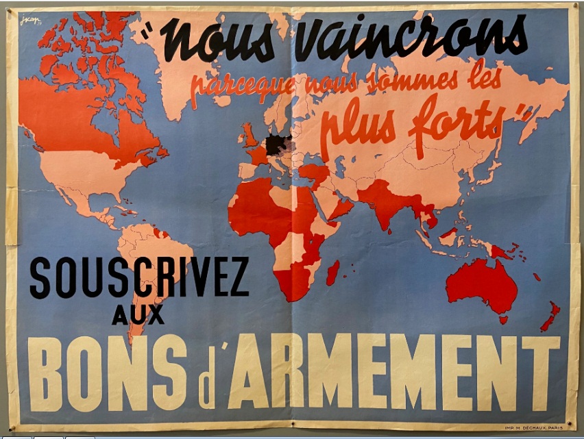 Propaganda poszter 1939-ből, amin a franciák gyengének ábrázolják a Harmadik Birodalmat!